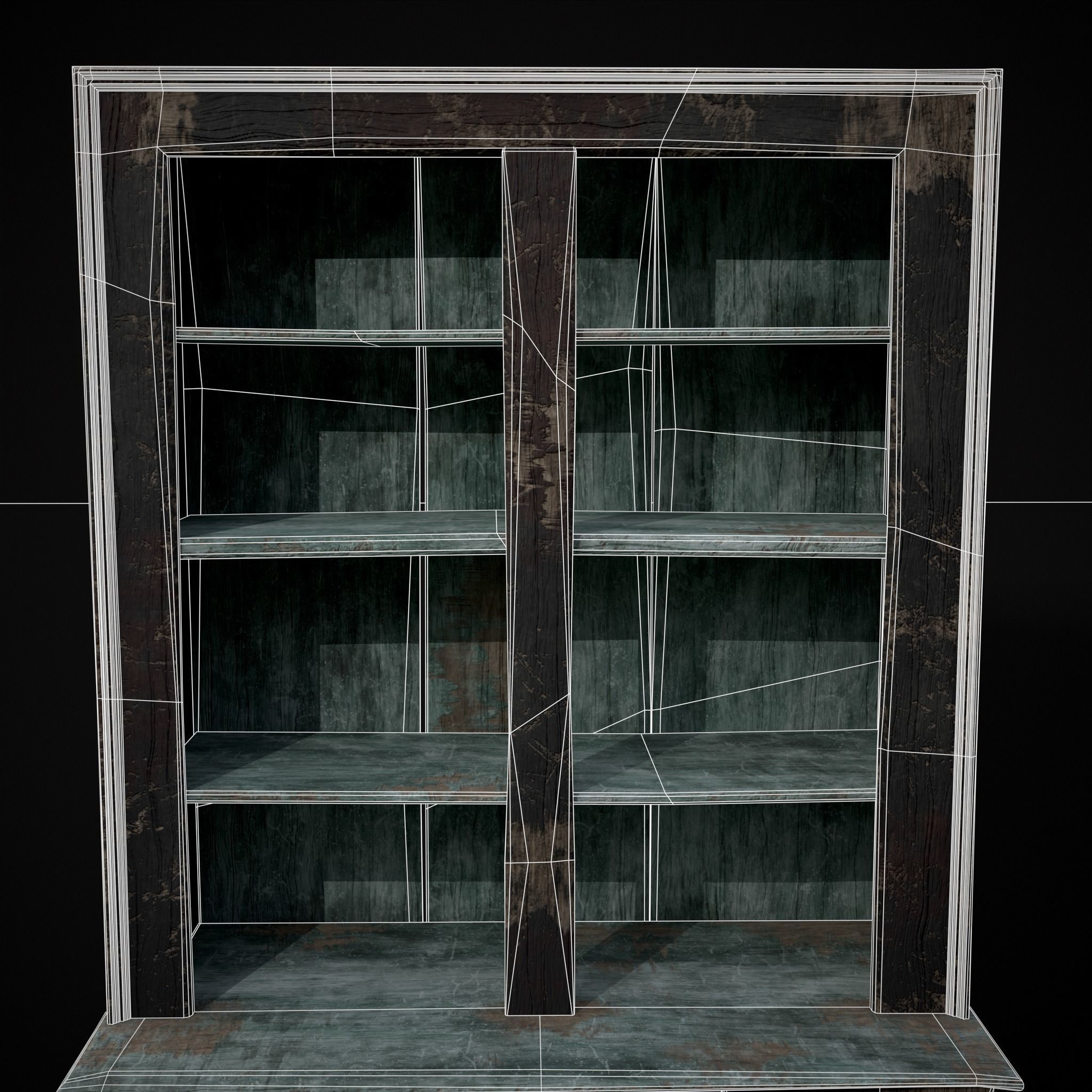 Old Medieval Cabinet Low-poly 3D model_14