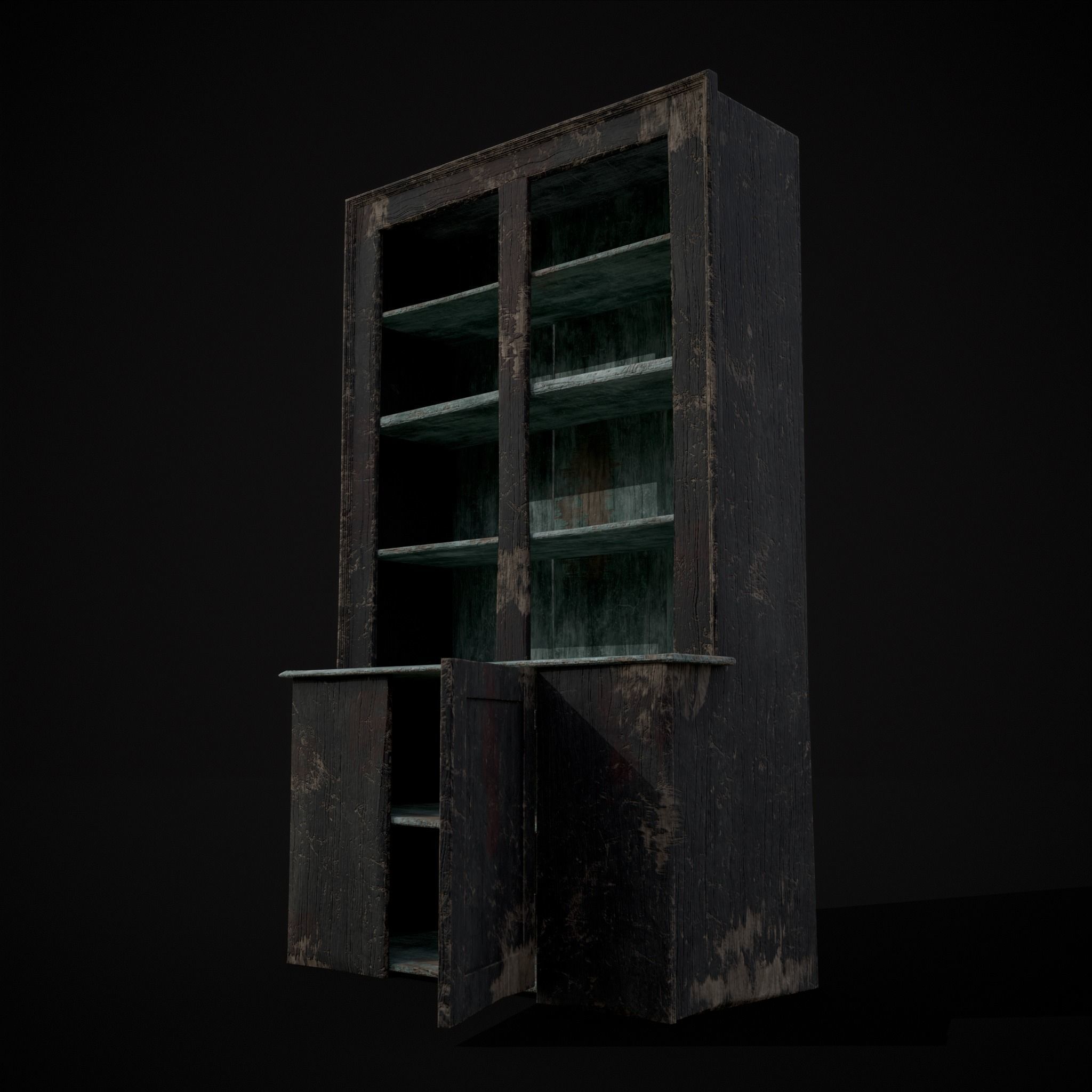 Old Medieval Cabinet Low-poly 3D model_39