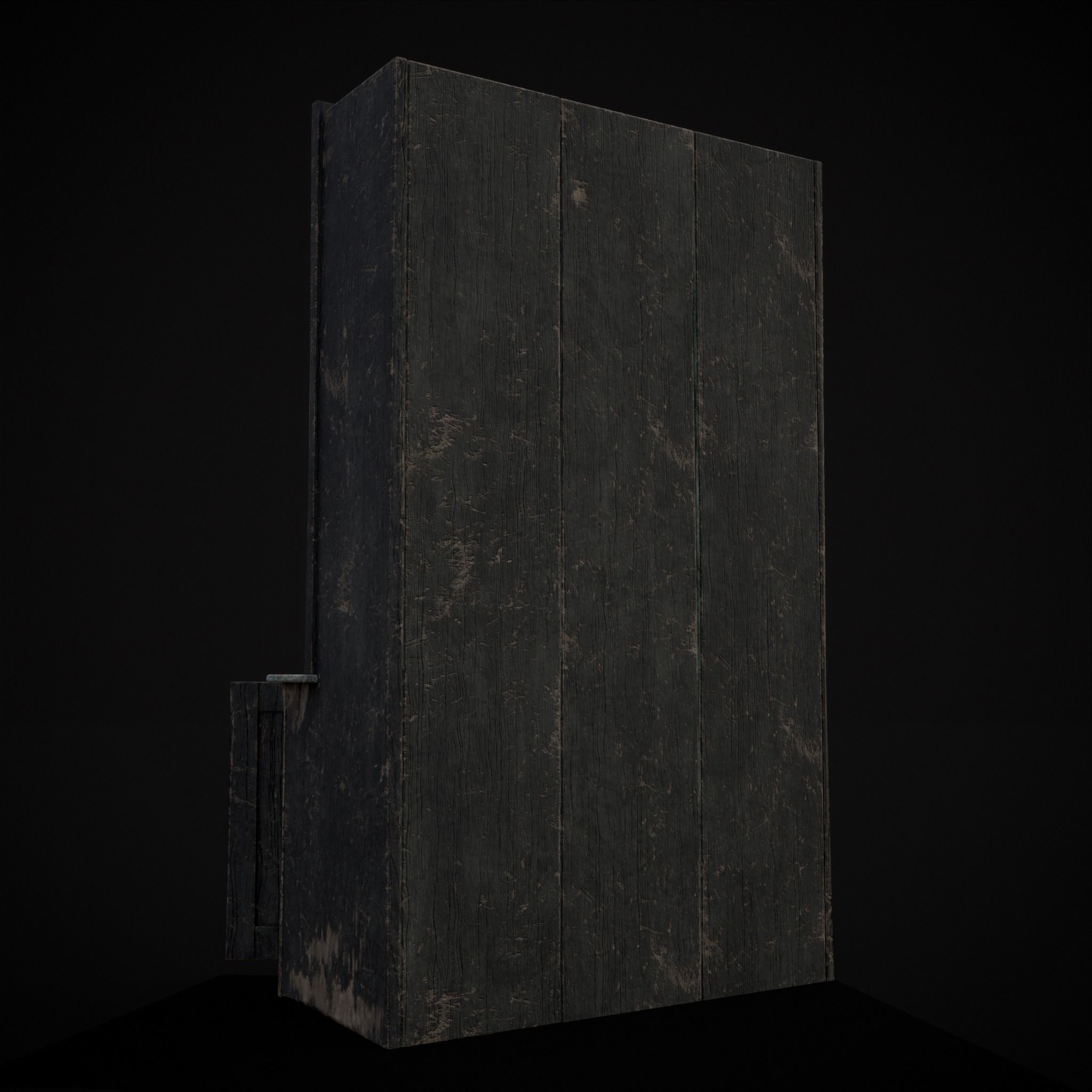 Old Medieval Cabinet Low-poly 3D model_9