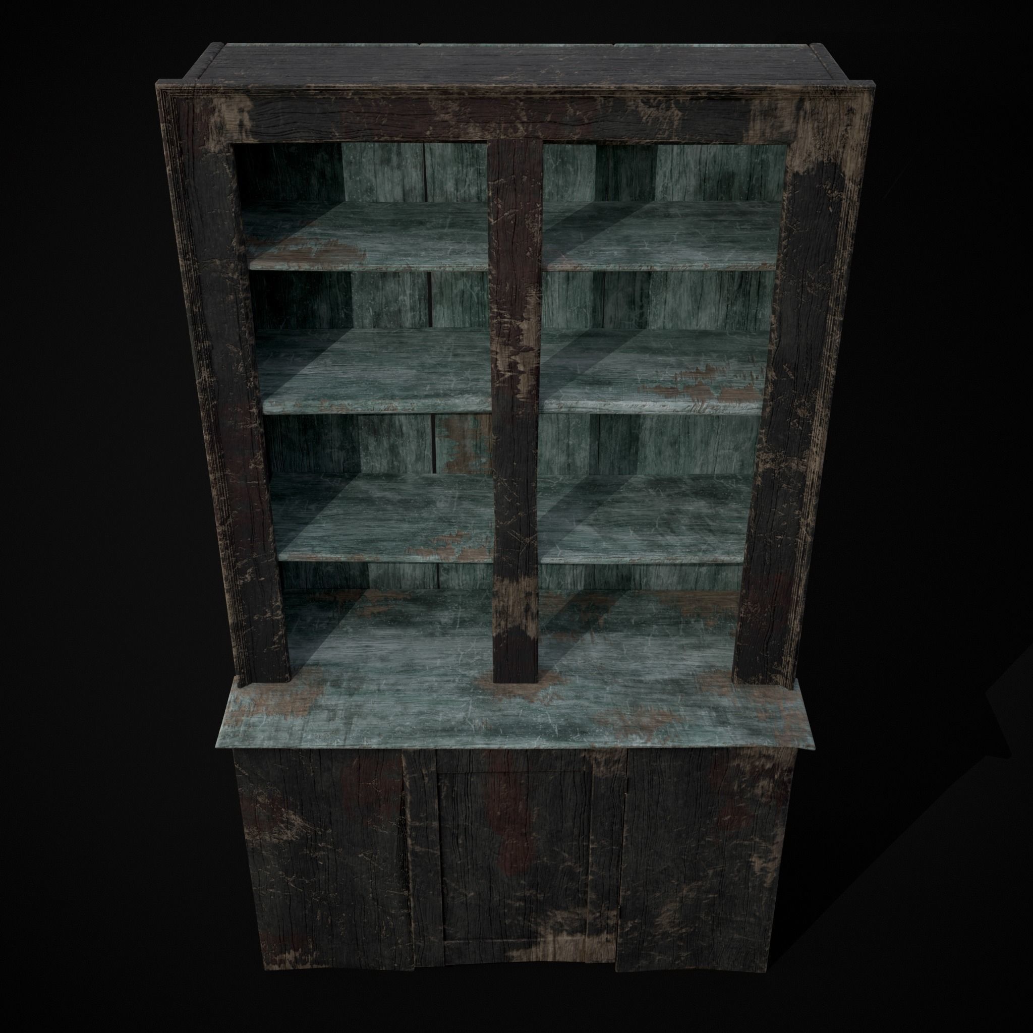 Old Medieval Cabinet Low-poly 3D model_23