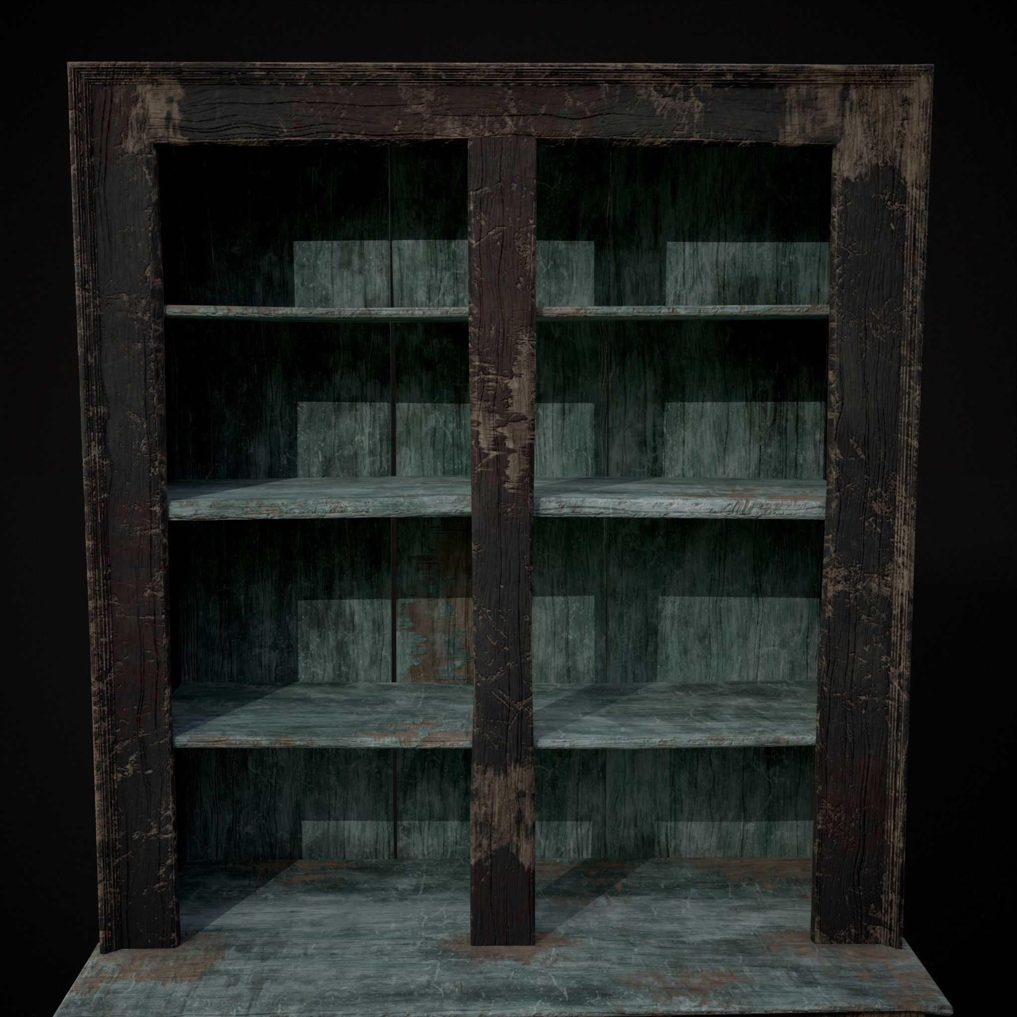Old Medieval Cabinet Low-poly 3D model_13