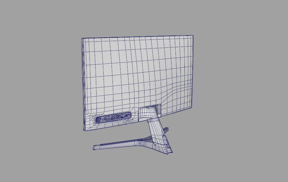 Samsung 24 inch LED Low-poly 3D model_9