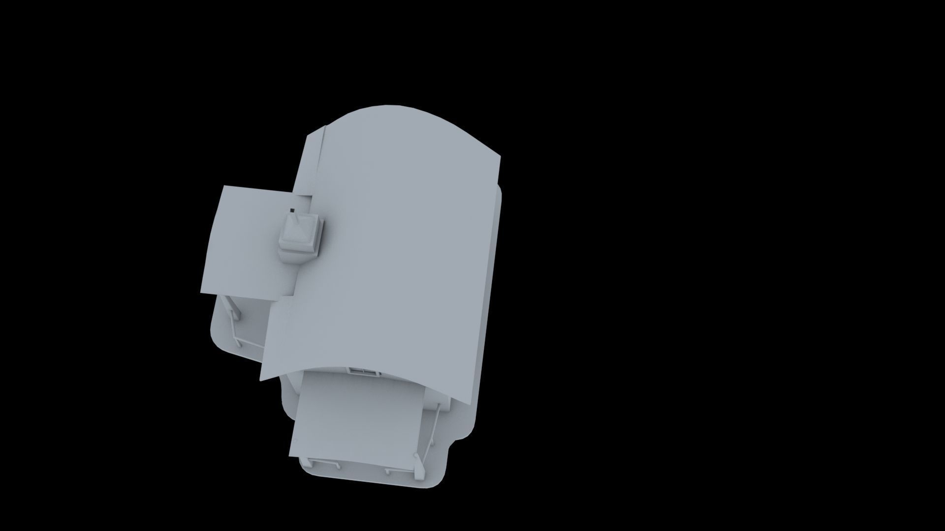 cartoon House Low-poly 3D model_4