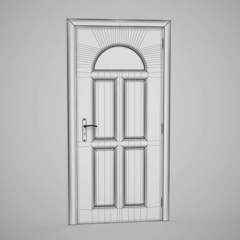 CGAxis Door 3D model_1