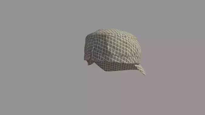 Basic Cap Plaid Hat Low-poly 
