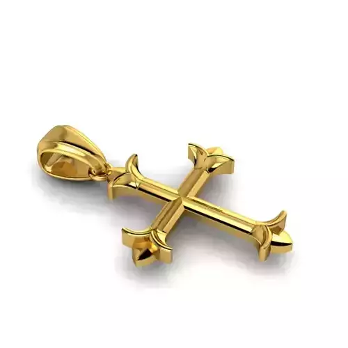 Cross Pendant Charm Religious Fleur De Lis  Jewelry Women