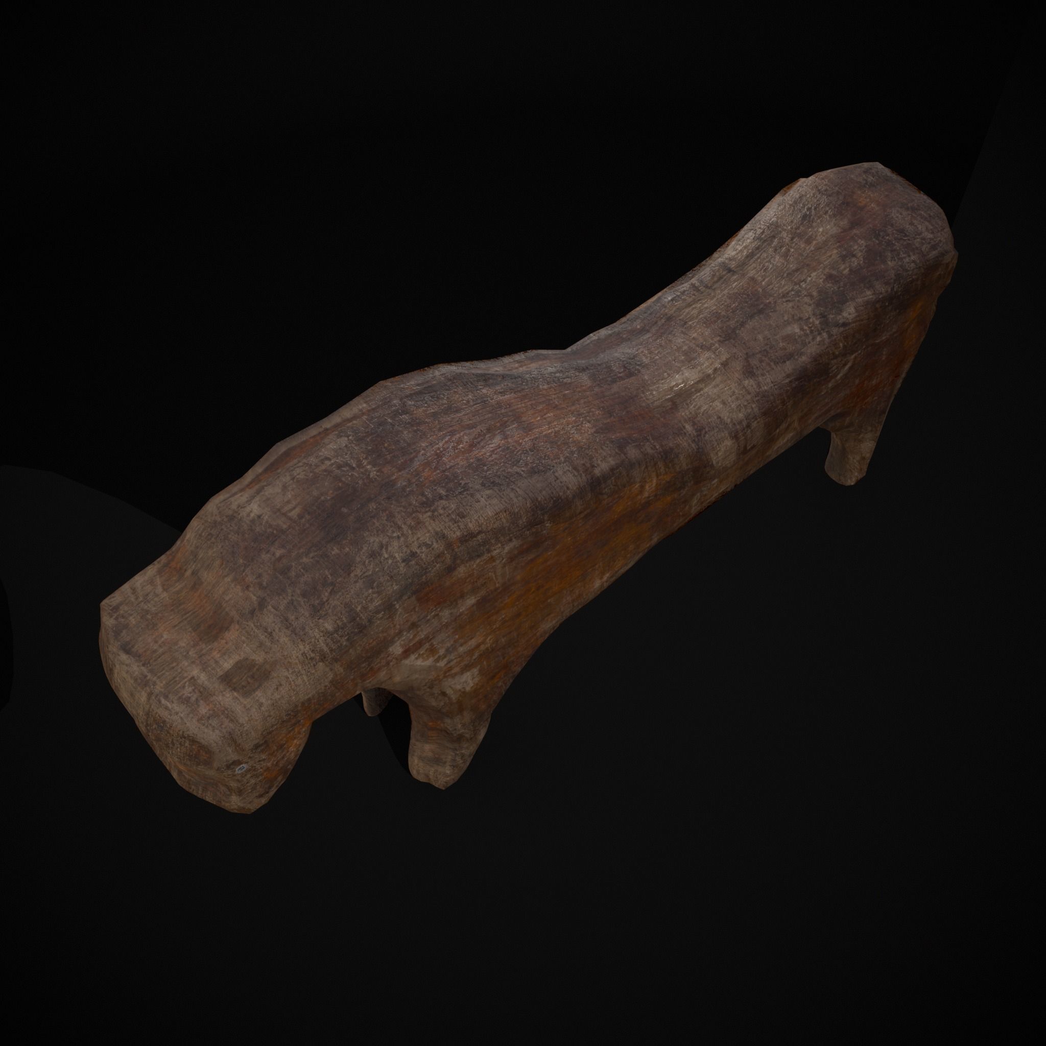 Medieval Carved Horse Toy Low-poly 3D model_21