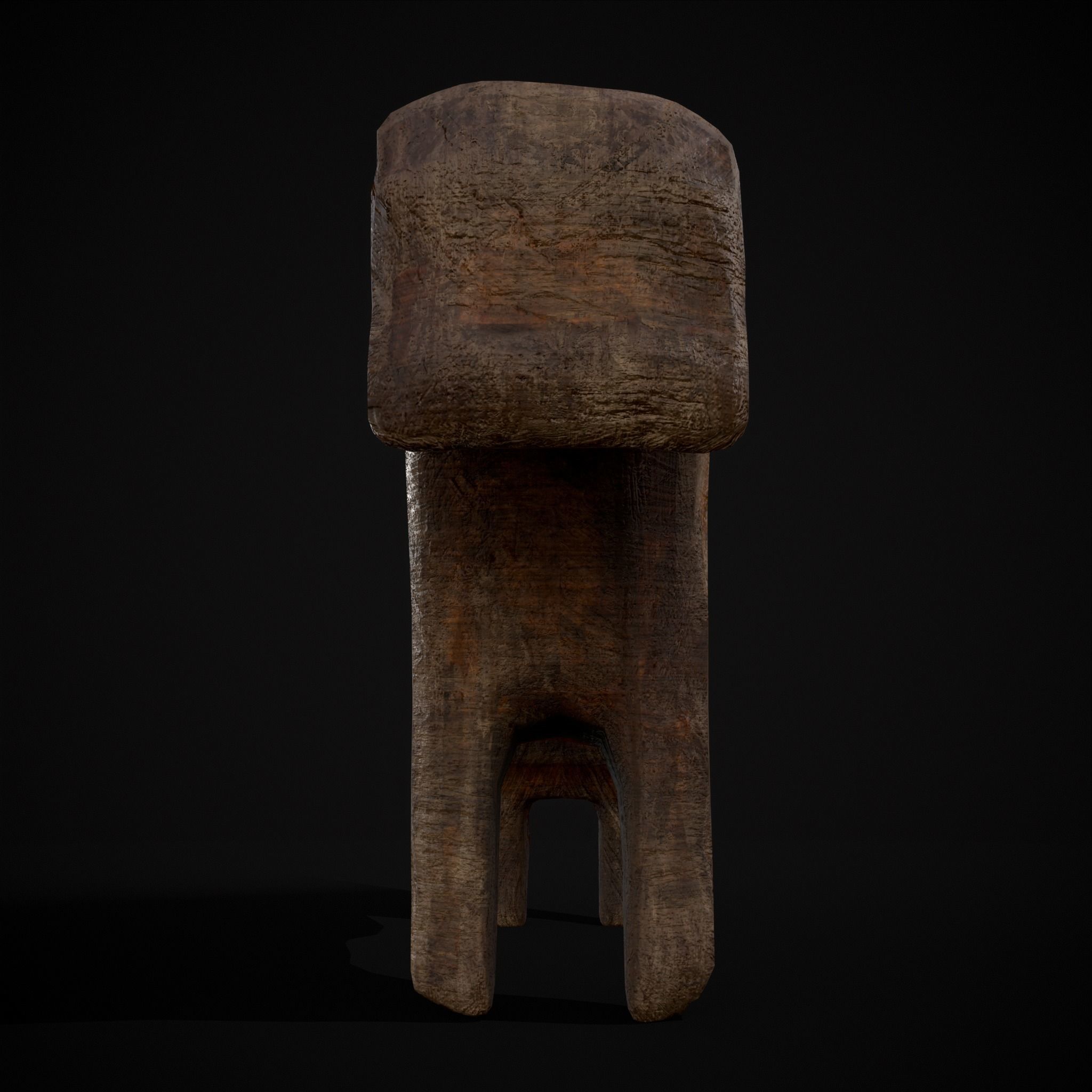 Medieval Carved Horse Toy Low-poly 3D model_23