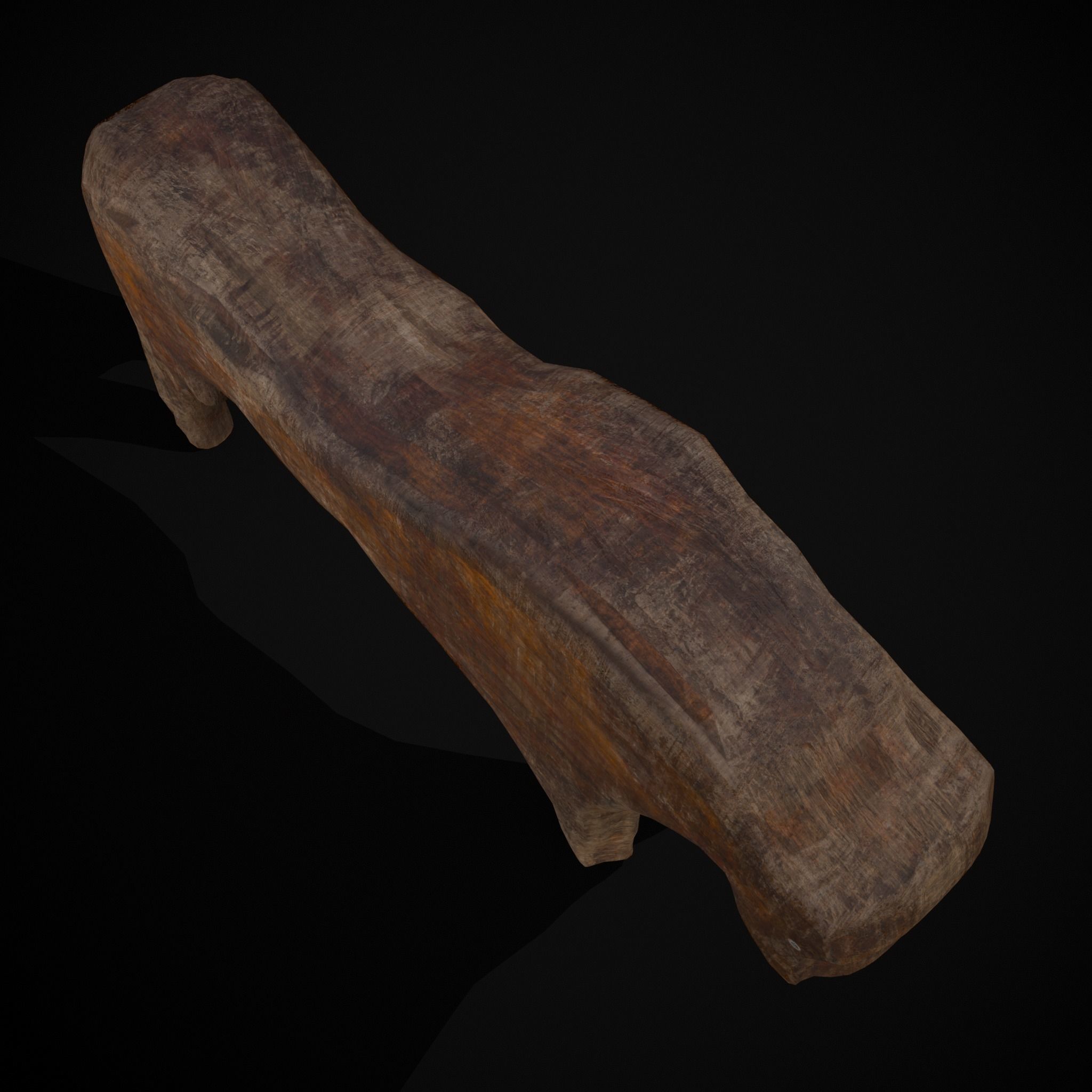 Medieval Carved Horse Toy Low-poly 3D model_3