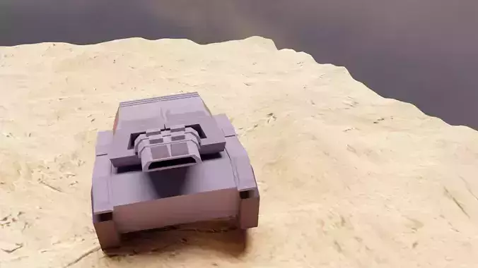 Tank with terrain painting