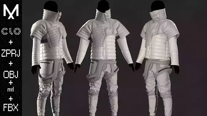 New Outfit Male OBJ mtl FBX ZPRJ