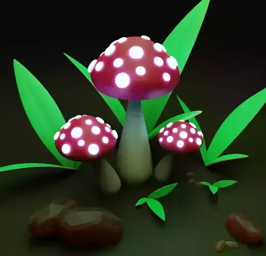 glowing mushrooms