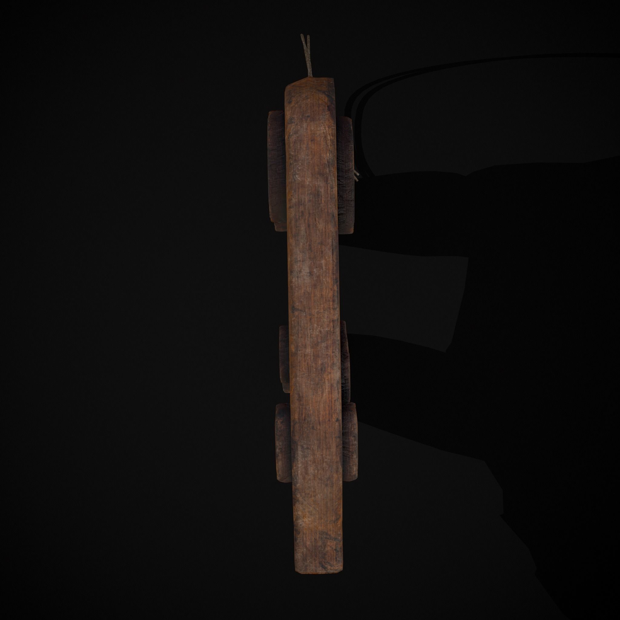 Medieval Carved Pig Toy Low-poly 3D model_25