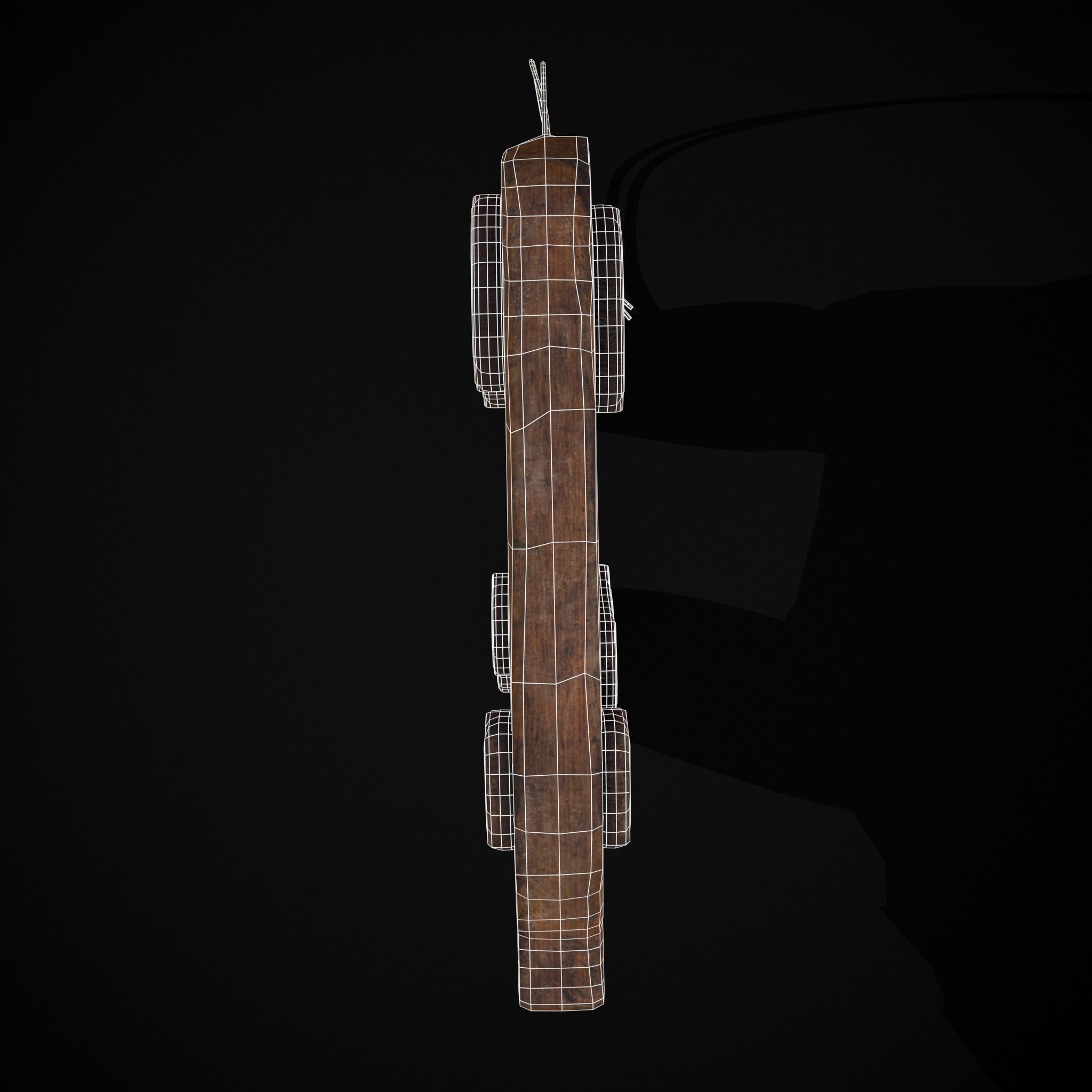 Medieval Carved Pig Toy Low-poly 3D model_26