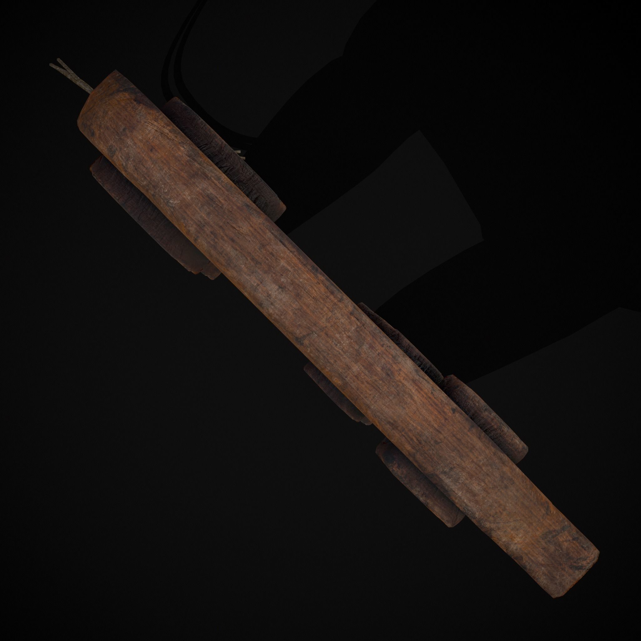 Medieval Carved Pig Toy Low-poly 3D model_11