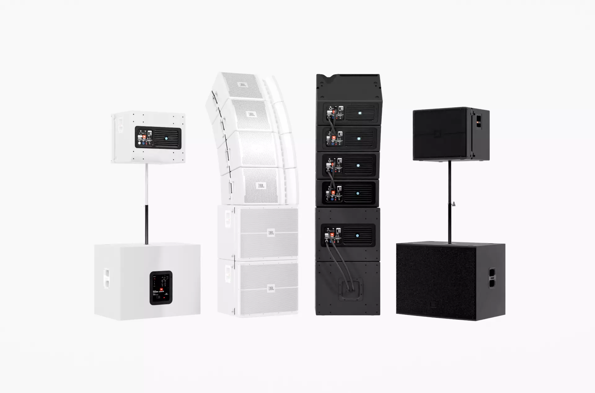 Speaker 5 Box White and Black 3D model