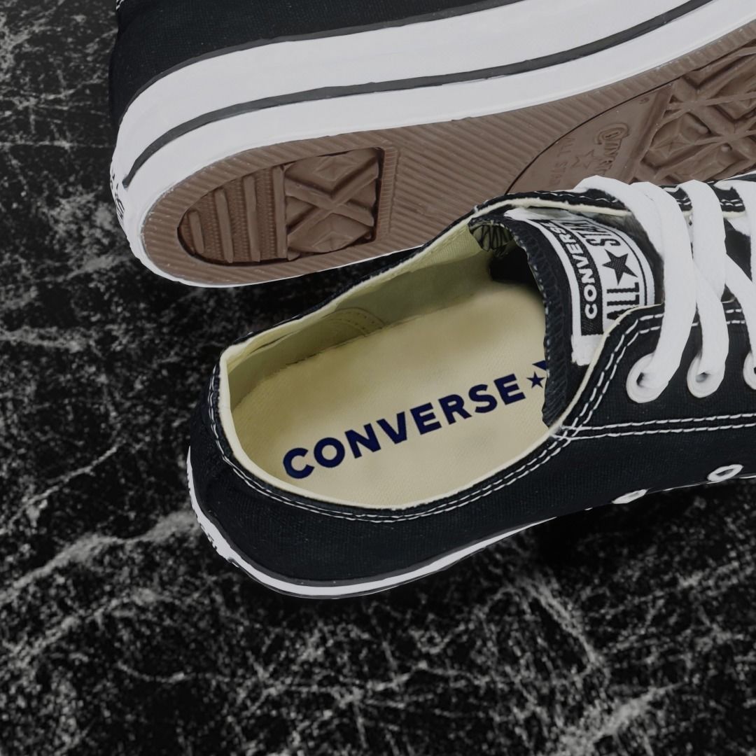 CONVERSE 3D SHOES - BLACK LOW Low-poly 3D model_5