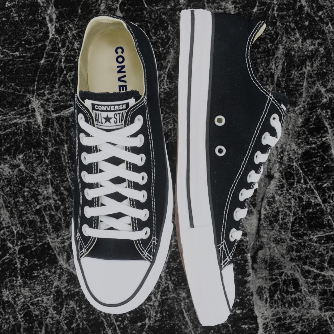 CONVERSE 3D SHOES - BLACK LOW Low-poly 3D model_1