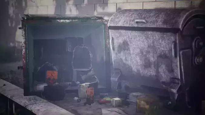 Garbage and Trash Package 60 Assets Low-poly 3D model