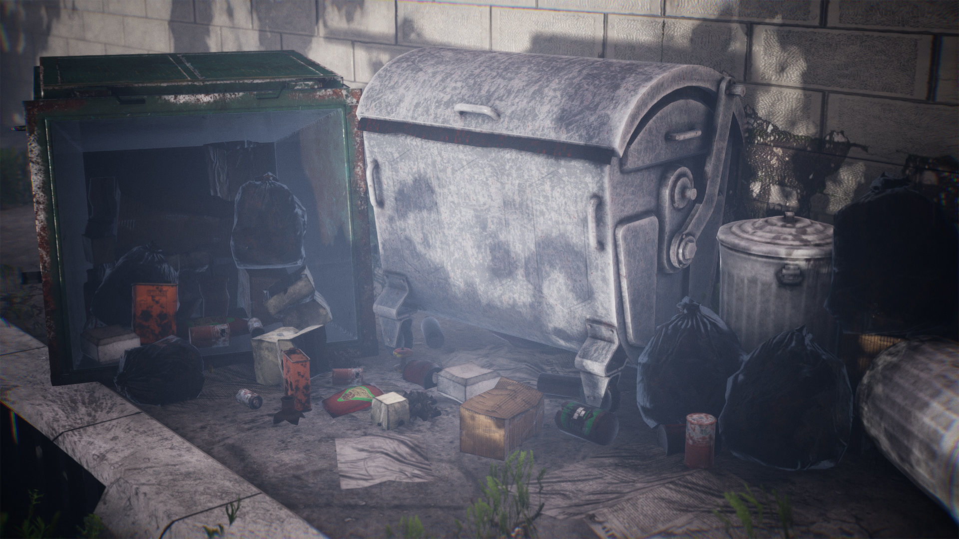 Garbage and Trash Package 60 Assets Low-poly 3D model_4