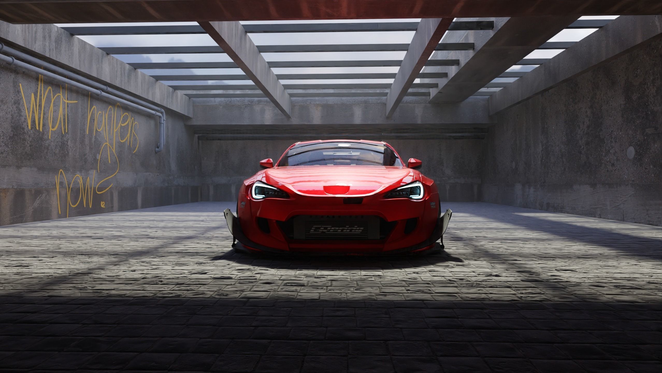 Car Lighting Concrete Place 3D Blend Textured FBX OBJ MTL Files  3D model_4