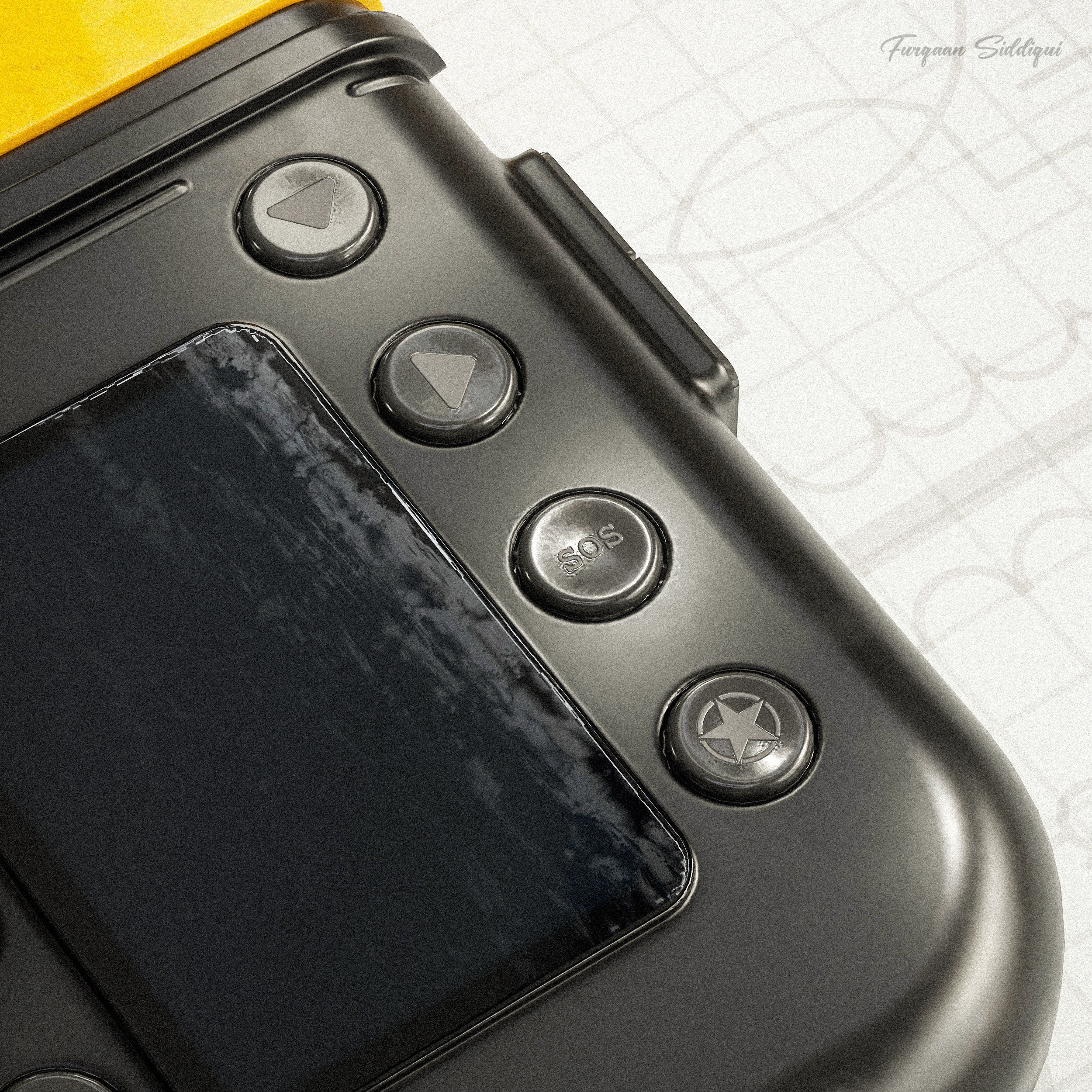 Sci-Fi Controller V19 PBR Low-poly 3D model_6