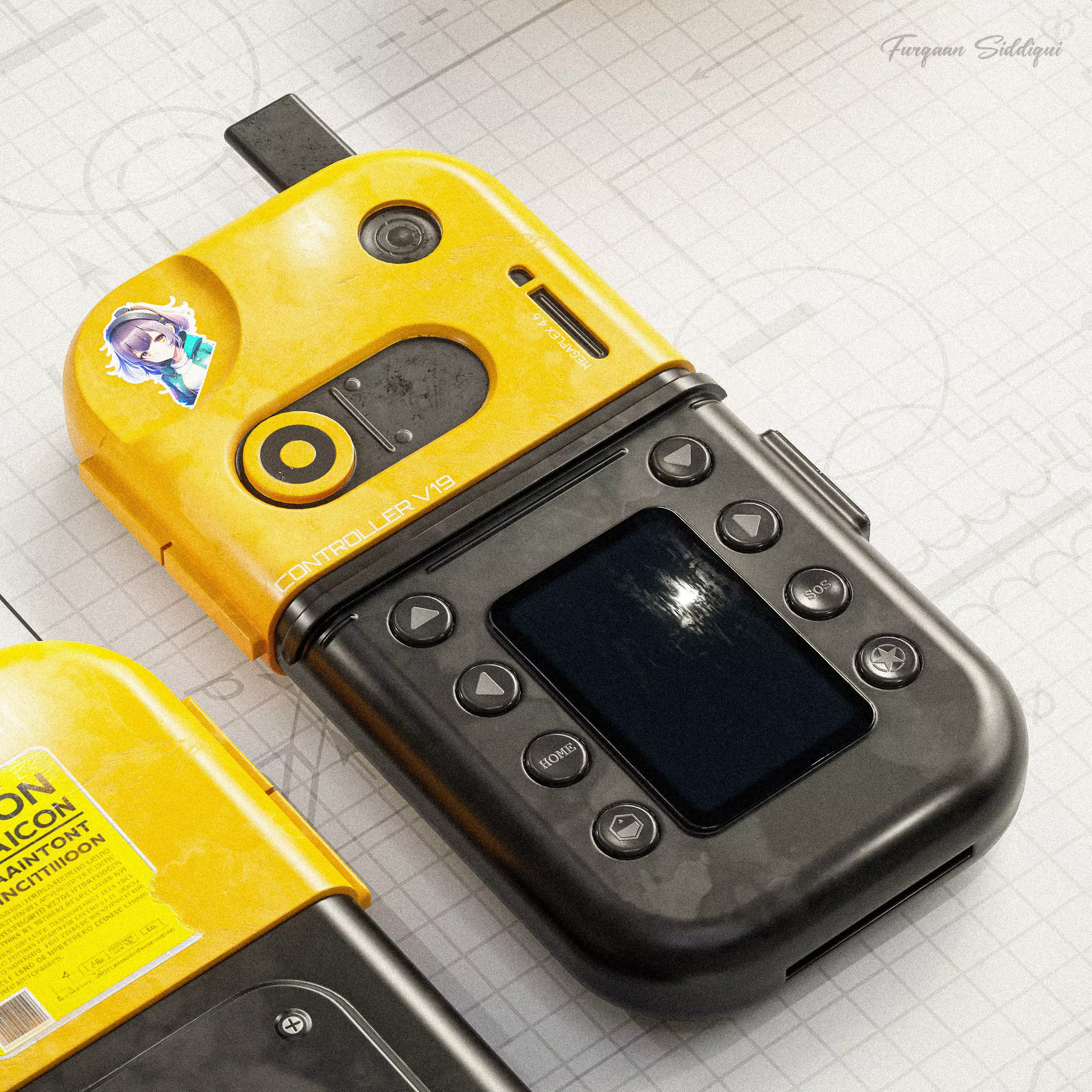 Sci-Fi Controller V19 PBR Low-poly 3D model_0