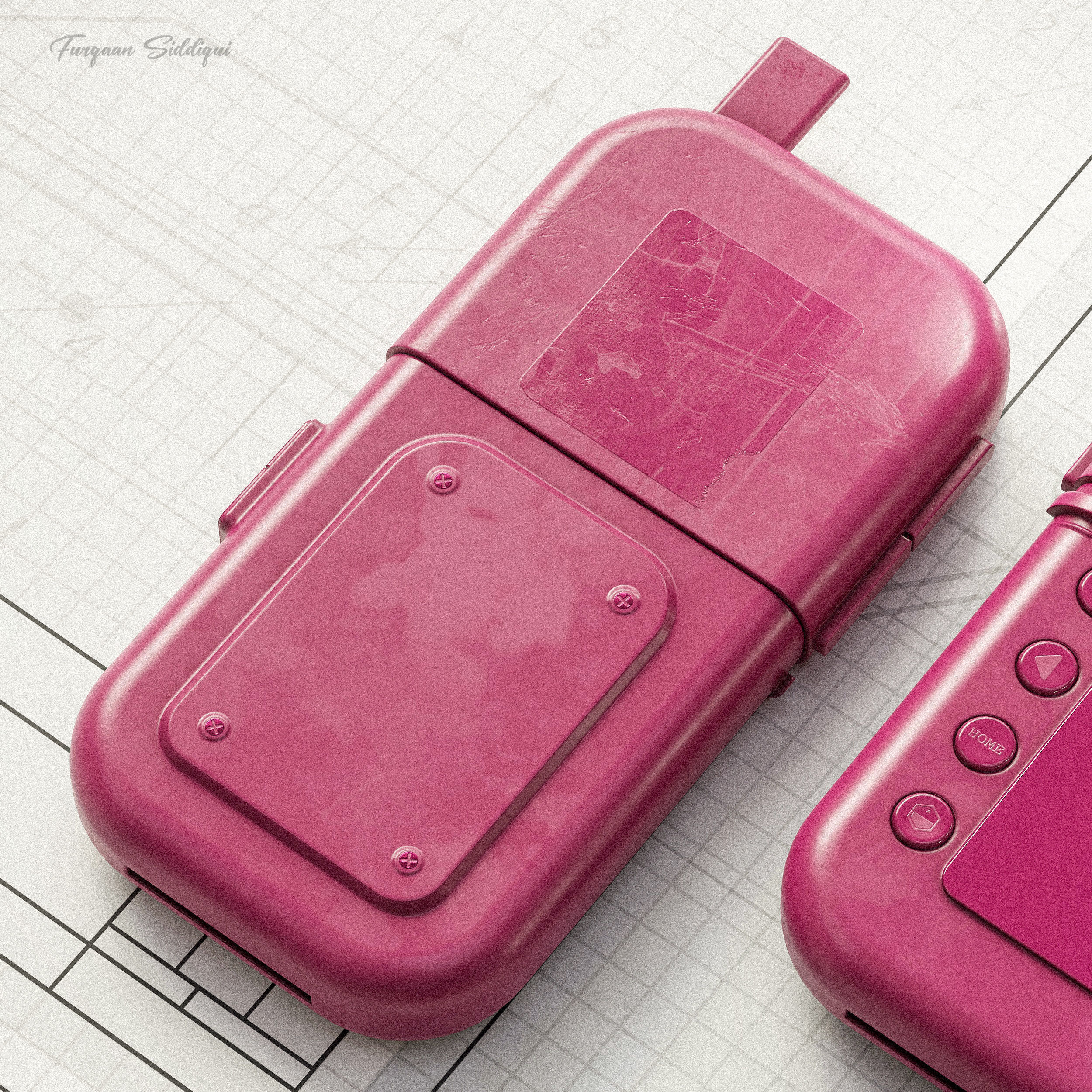 Sci-Fi Controller V19 PBR Low-poly 3D model_11