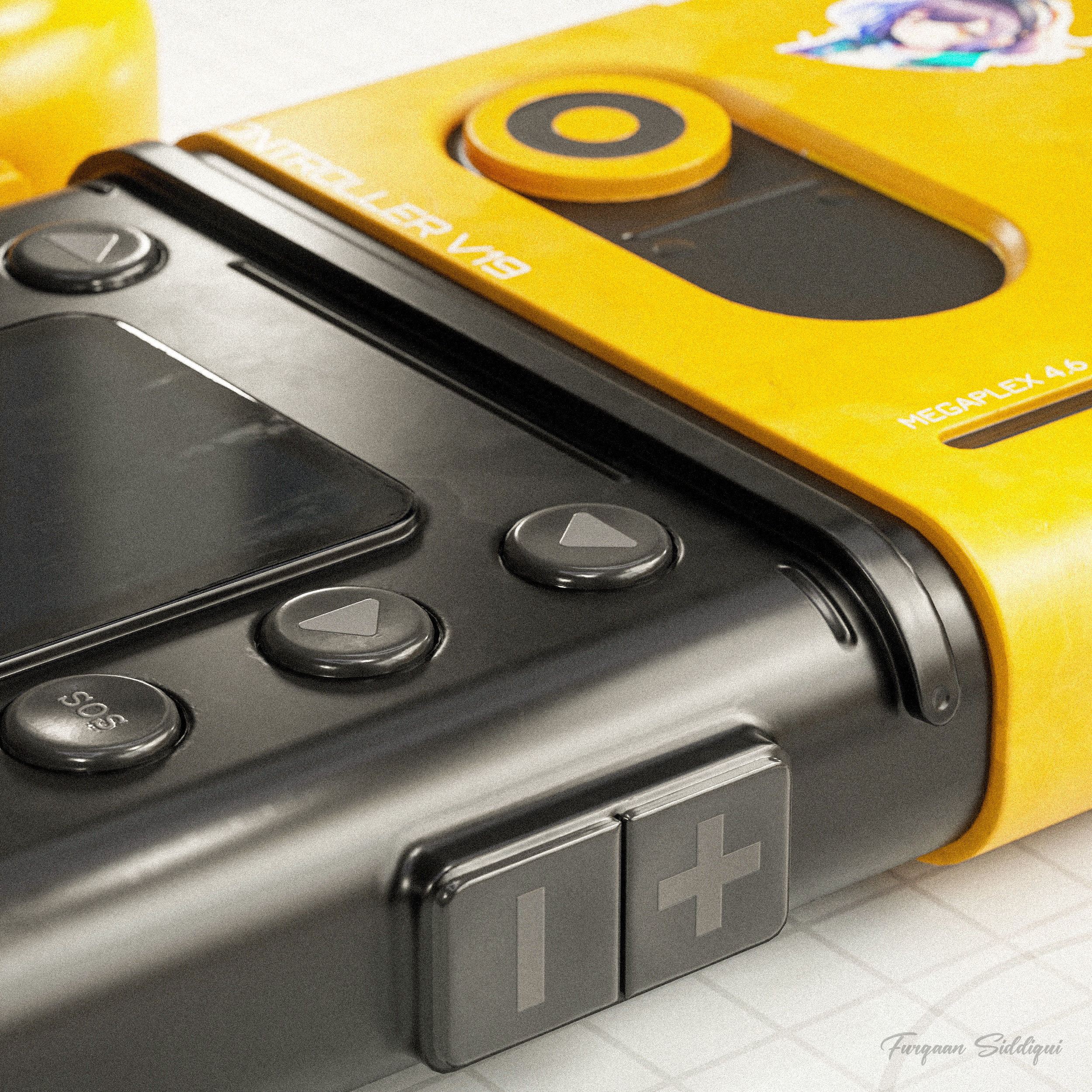 Sci-Fi Controller V19 PBR Low-poly 3D model_10