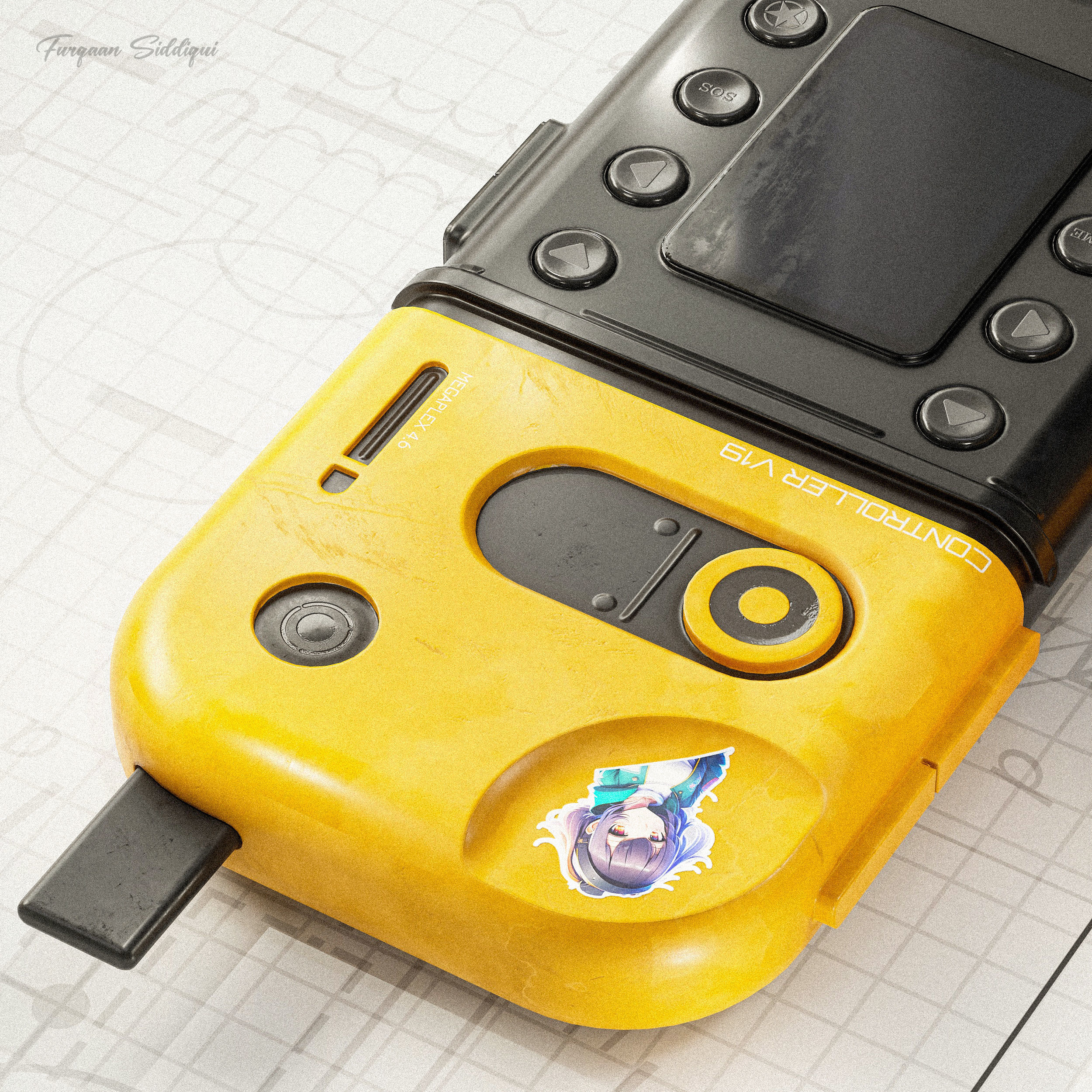 Sci-Fi Controller V19 PBR Low-poly 3D model_5