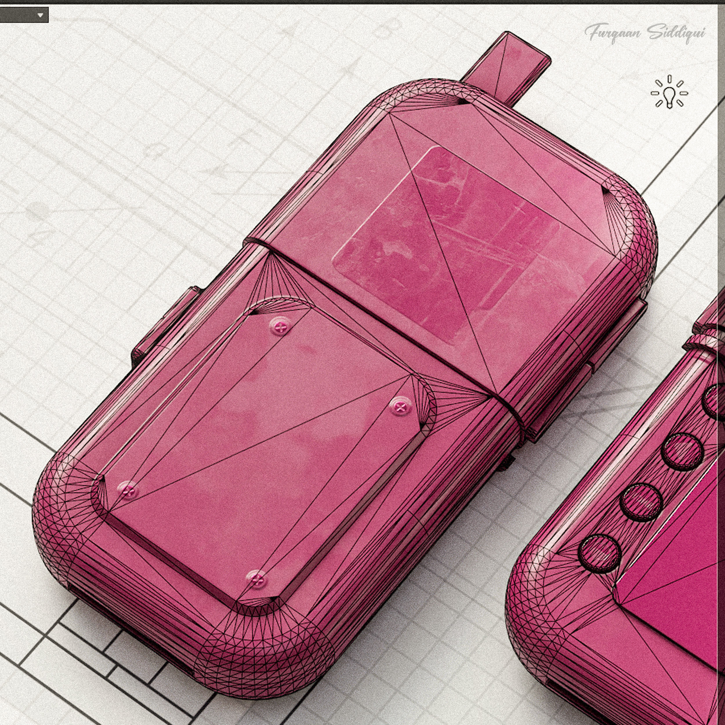 Sci-Fi Controller V19 PBR Low-poly 3D model_14