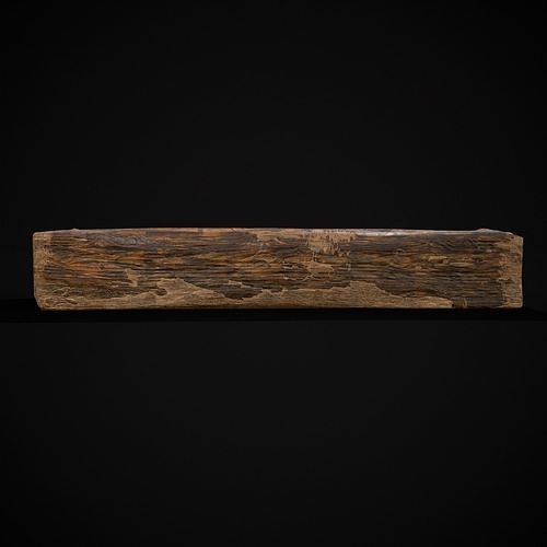 Medieval Wooden Food Separator  Low-poly 3D model 7