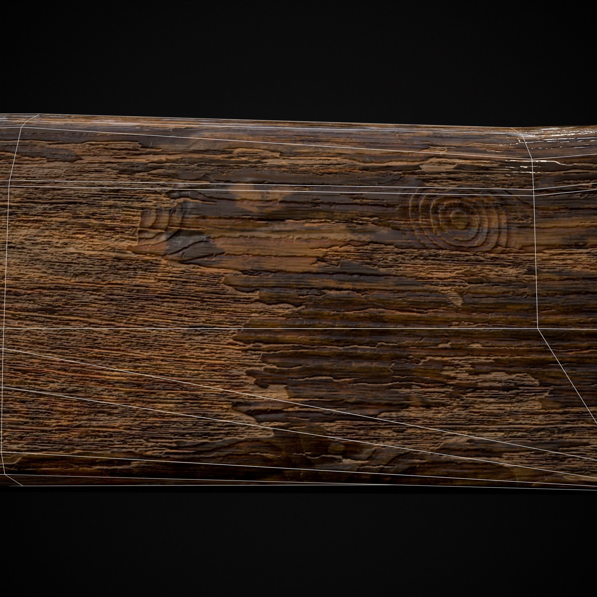 Medieval Wooden Food Separator  Low-poly 3D model_18