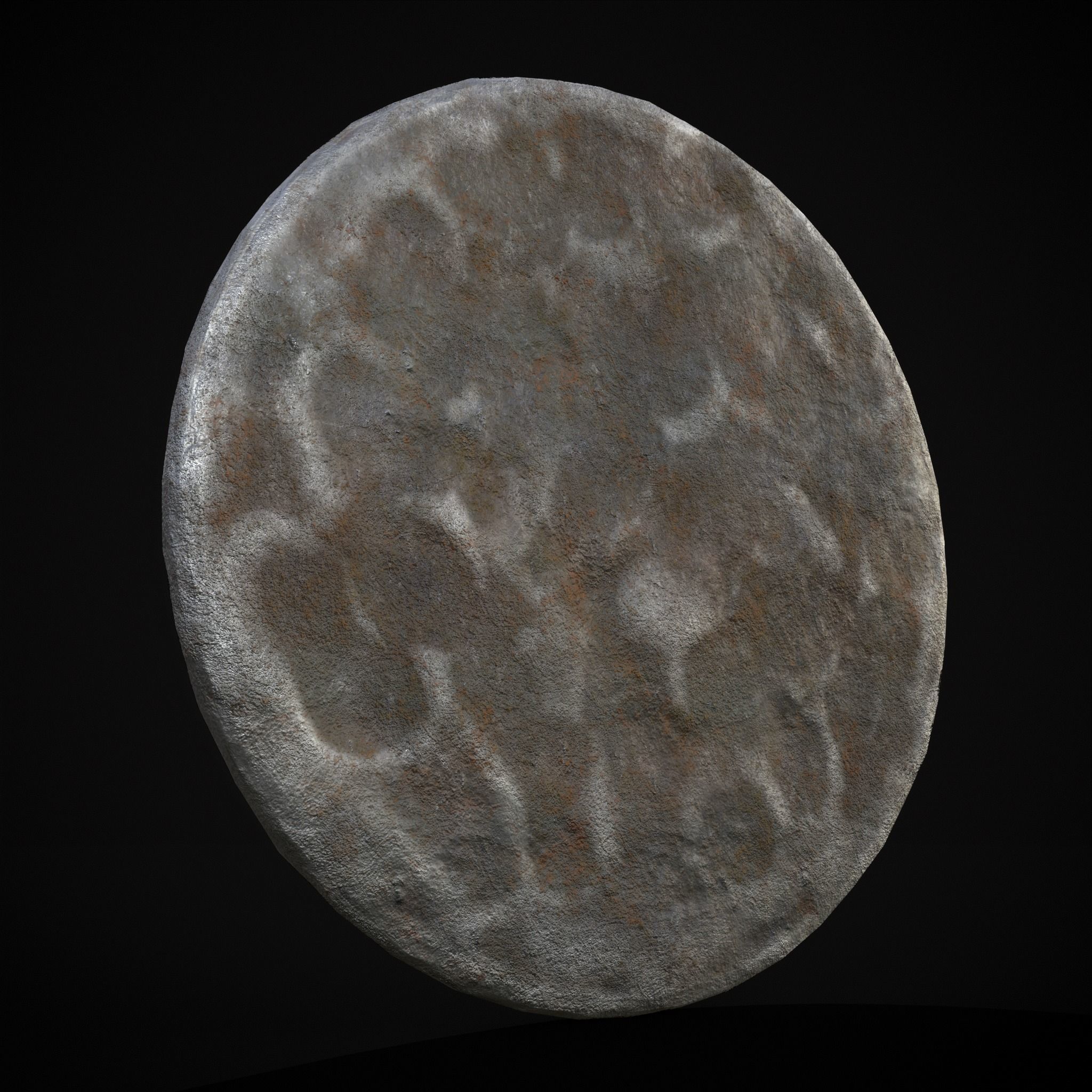 Medieval Engraved Horse Coin  Low-poly 3D model_5