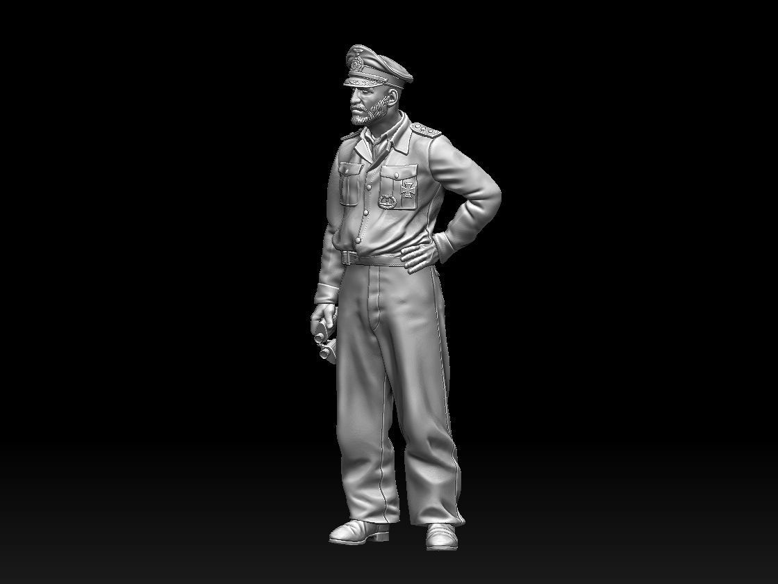german officer u-boat 3D print model_25