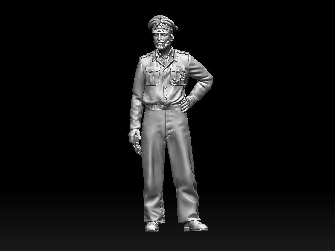 german officer u-boat 3D print model_13