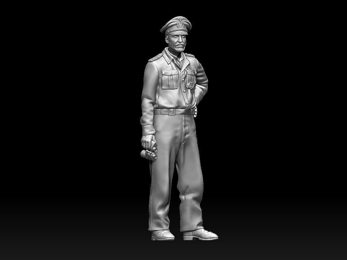 german officer u-boat 3D print model_6