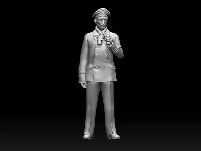 german officer u-boat 3D print model