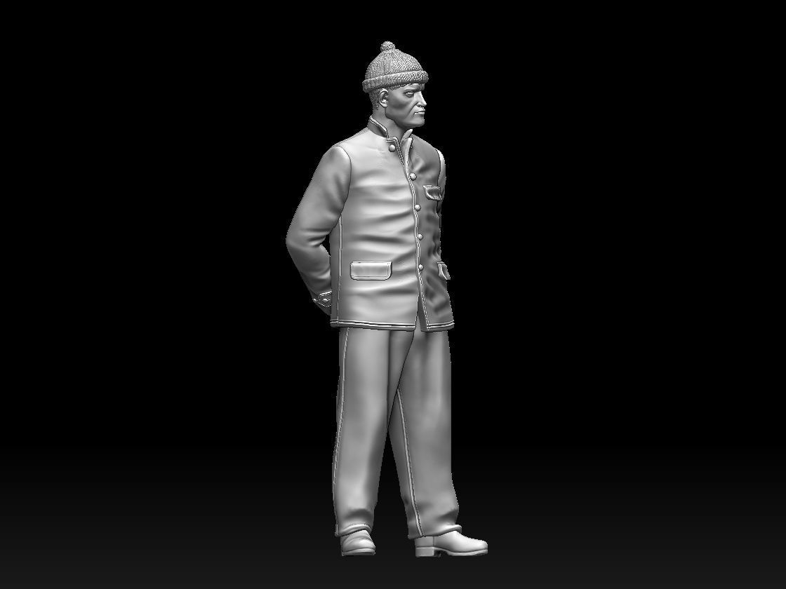 german officer u-boat 3D print model_18