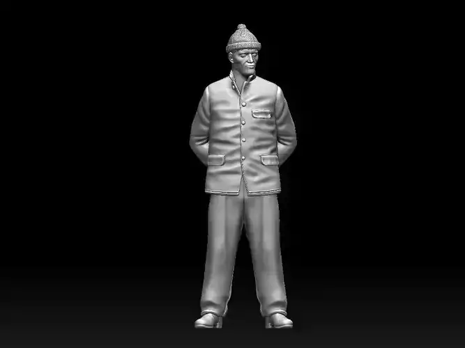 german officer u-boat 3D print model