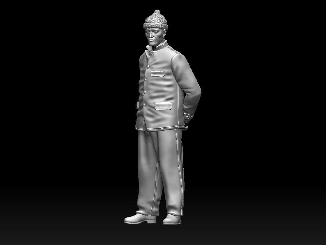 german officer u-boat 3D print model_16