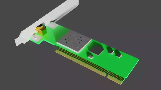 PCI WiFi card  Free 3D model