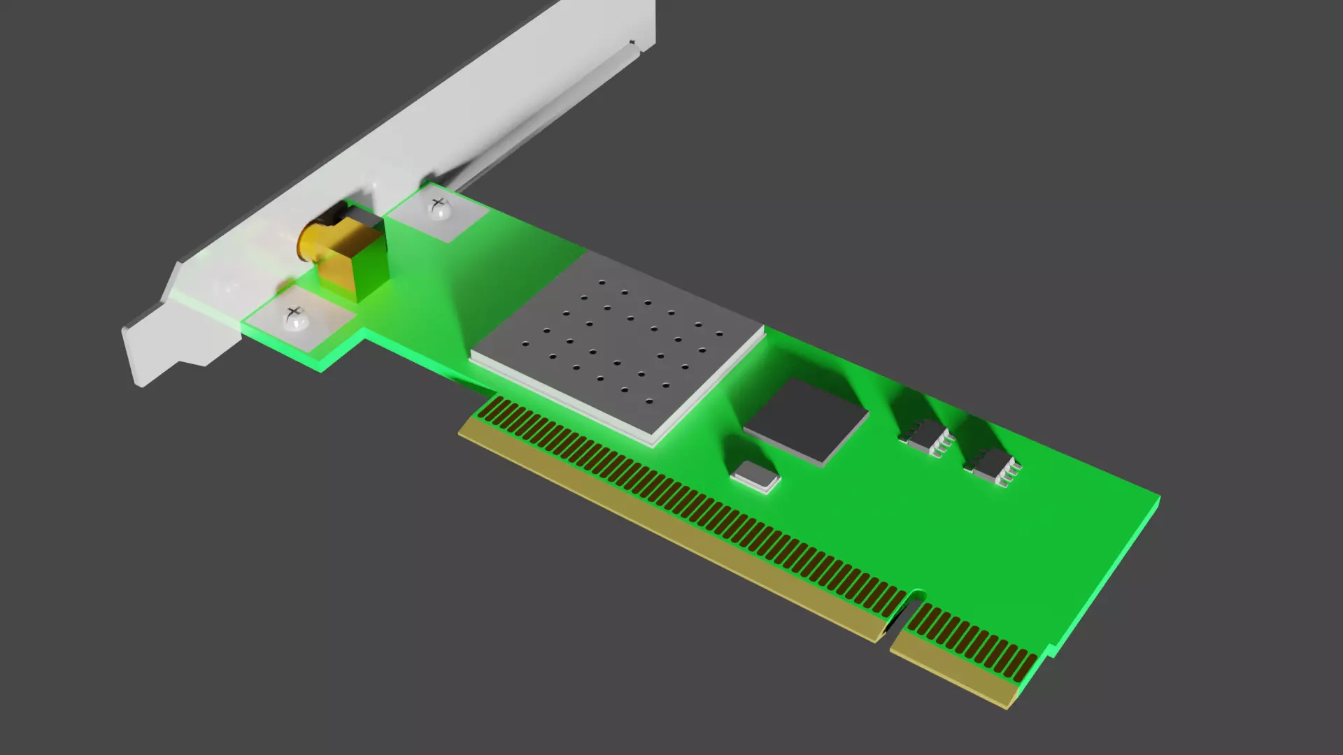 PCI WiFi card  Free 3D model_0