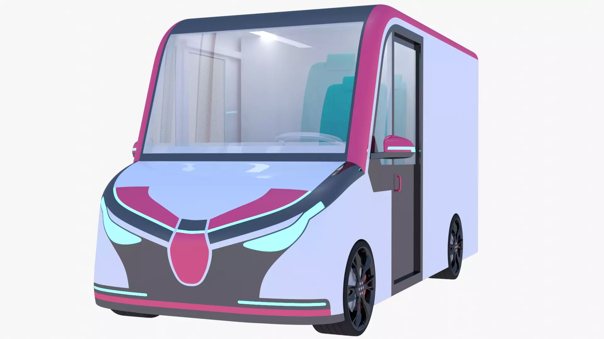 Delivery van concept 2023 3D model_0