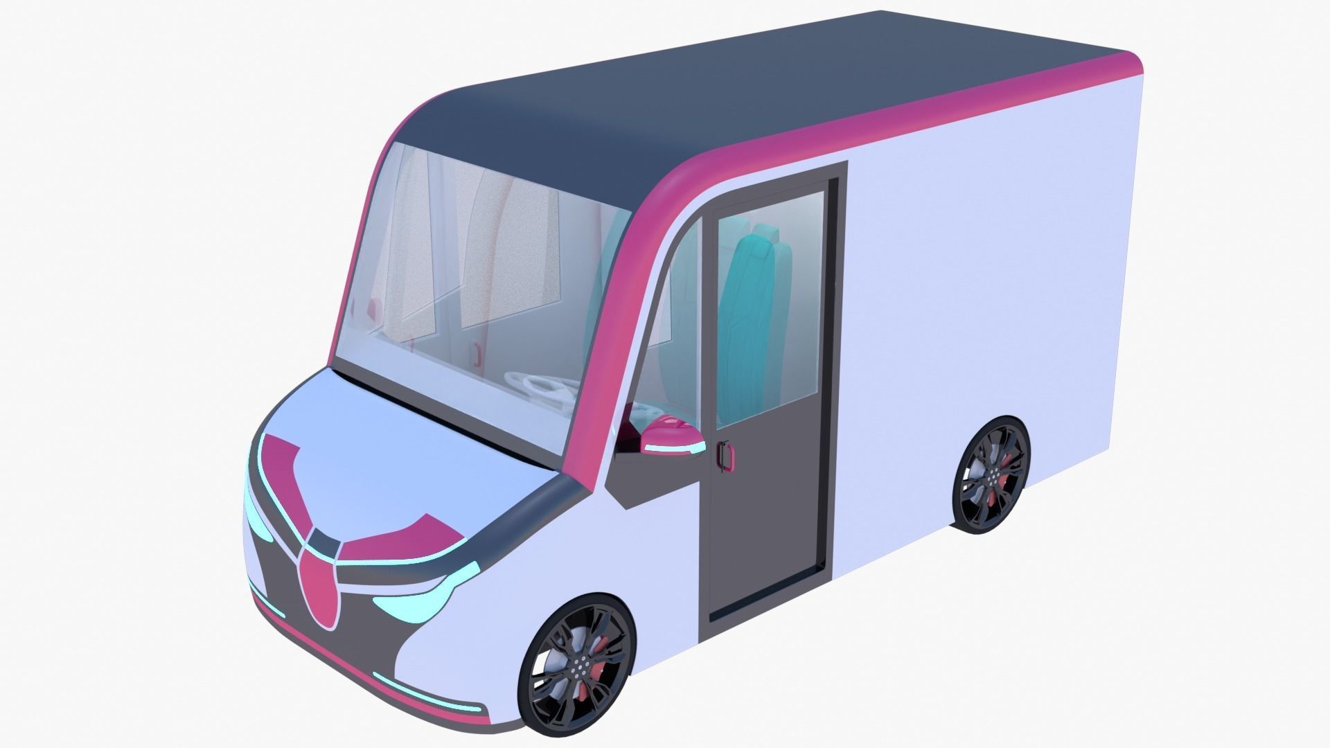 Delivery van concept 2023 3D model_6