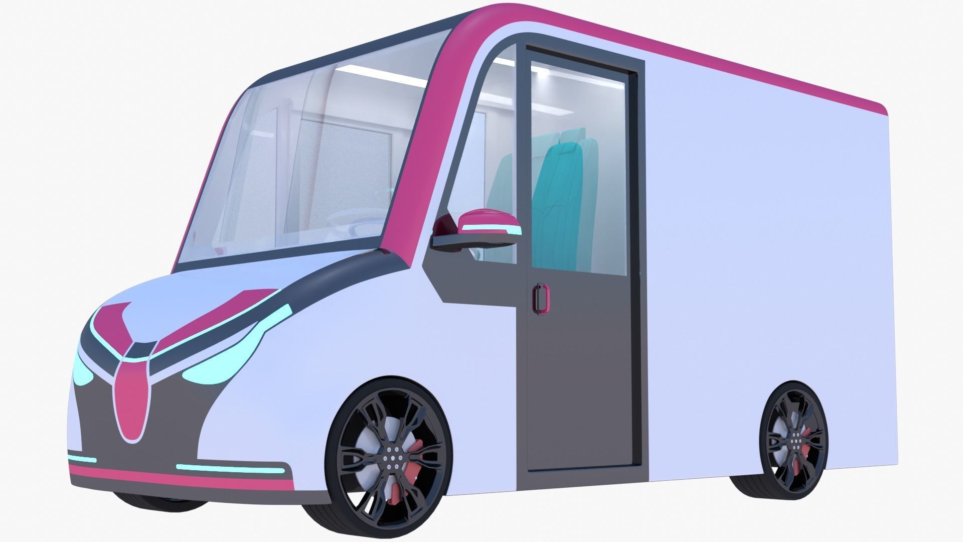 Delivery van concept 2023 3D model_9