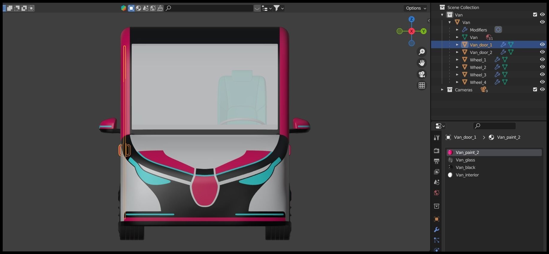 Delivery van concept 2023 3D model_20