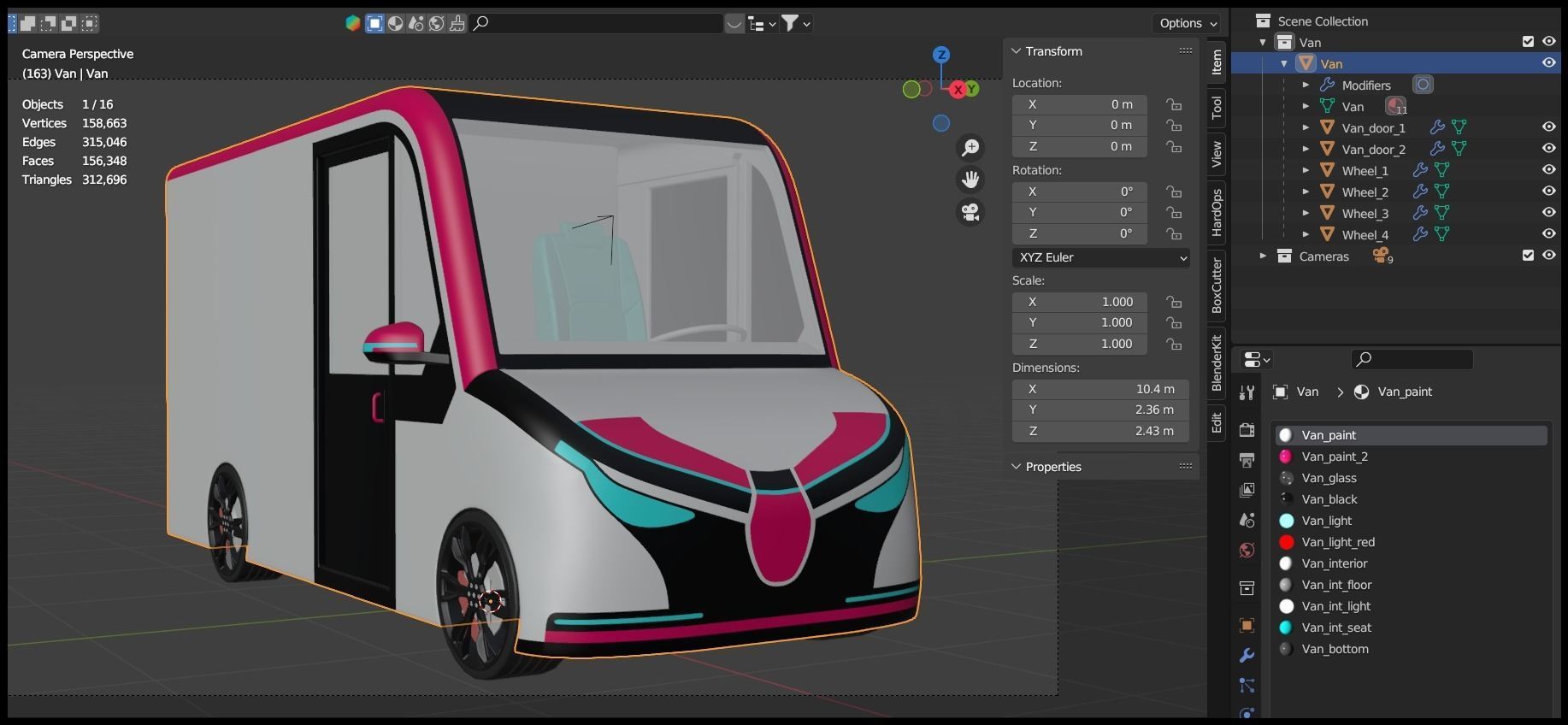 Delivery van concept 2023 3D model_19