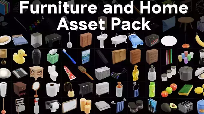 Furniture And Home Asset Pack - Blender 3D model