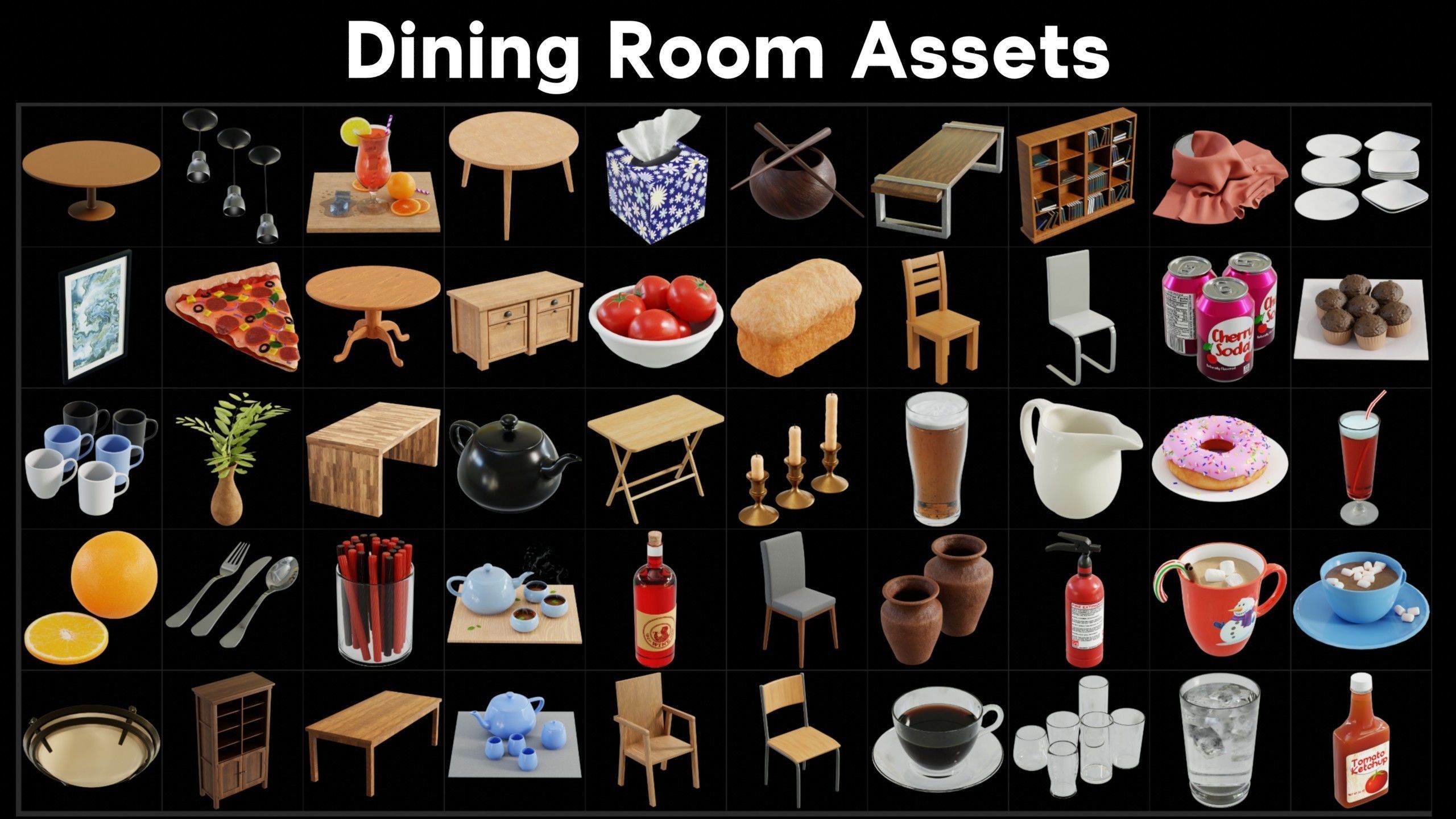Furniture And Home Asset Pack - Blender 3D model_5